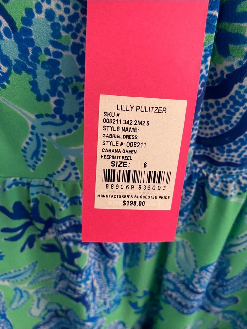 Lilly Pulitzer Dress in Cabana Green and Blue Floral Gabriel keepin it reel